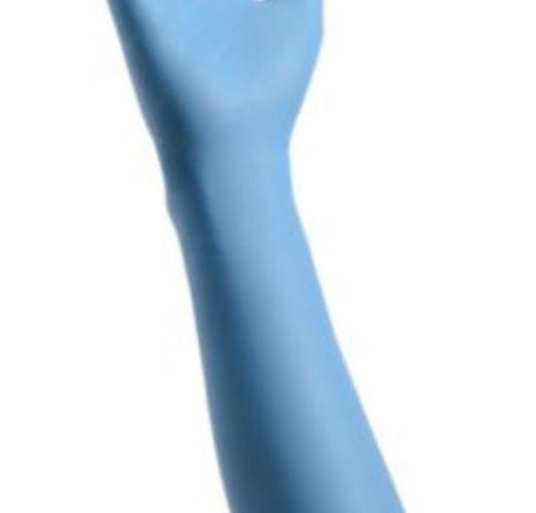 Cardinal Health™ Decontamination Extended Cuff Length Exam Glove, Medium, Blue, CS/500