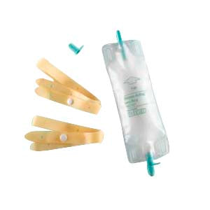 Dispoz-a-Bag Leg Bag with Rubber Cap Valve and Latex Straps, 32 oz.