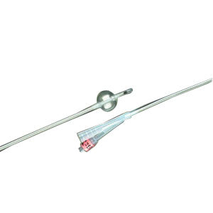 LUBRI-SIL Infection Control 2-Way 100% Silicone Foley Catheter 20 Fr 5 cc