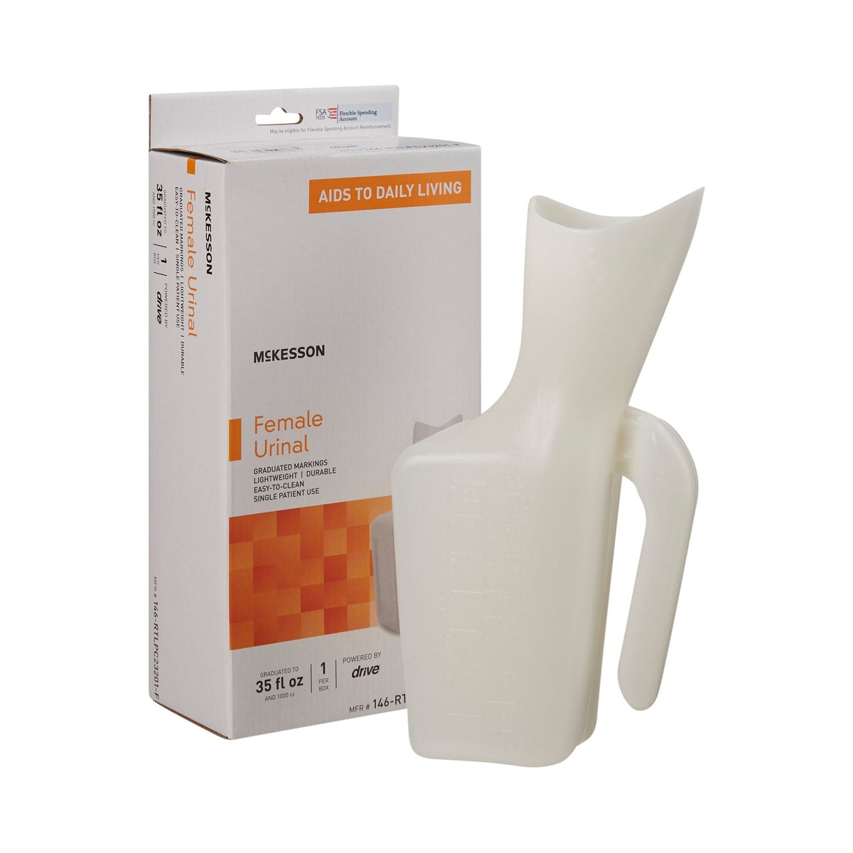 McKesson Female Urinal without Cover, EA/1