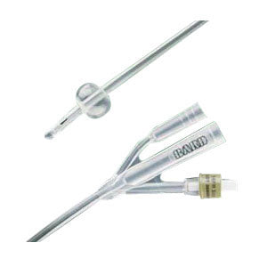 Lubri-Sil Short Round Tip 3-Way Specialty Silicone Foley Catheter, 20 Fr, 30 cc
