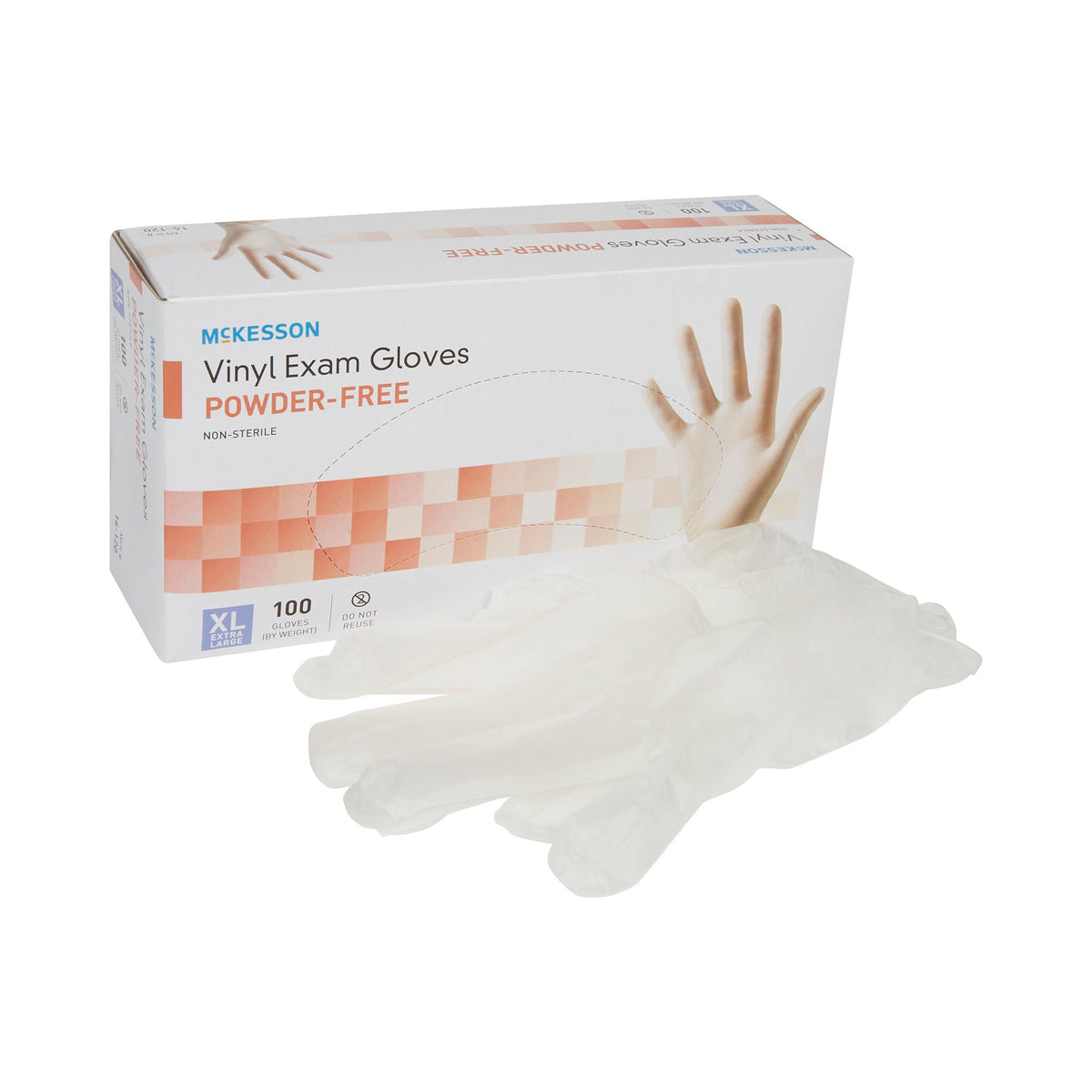 McKesson Vinyl Exam Glove, Extra Large, Clear, CS/1000