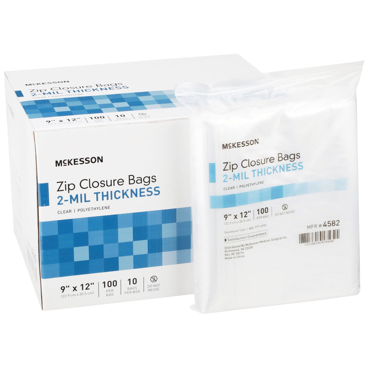 McKesson Zip Closure Bag, 9 X 12 Inches, BG/1