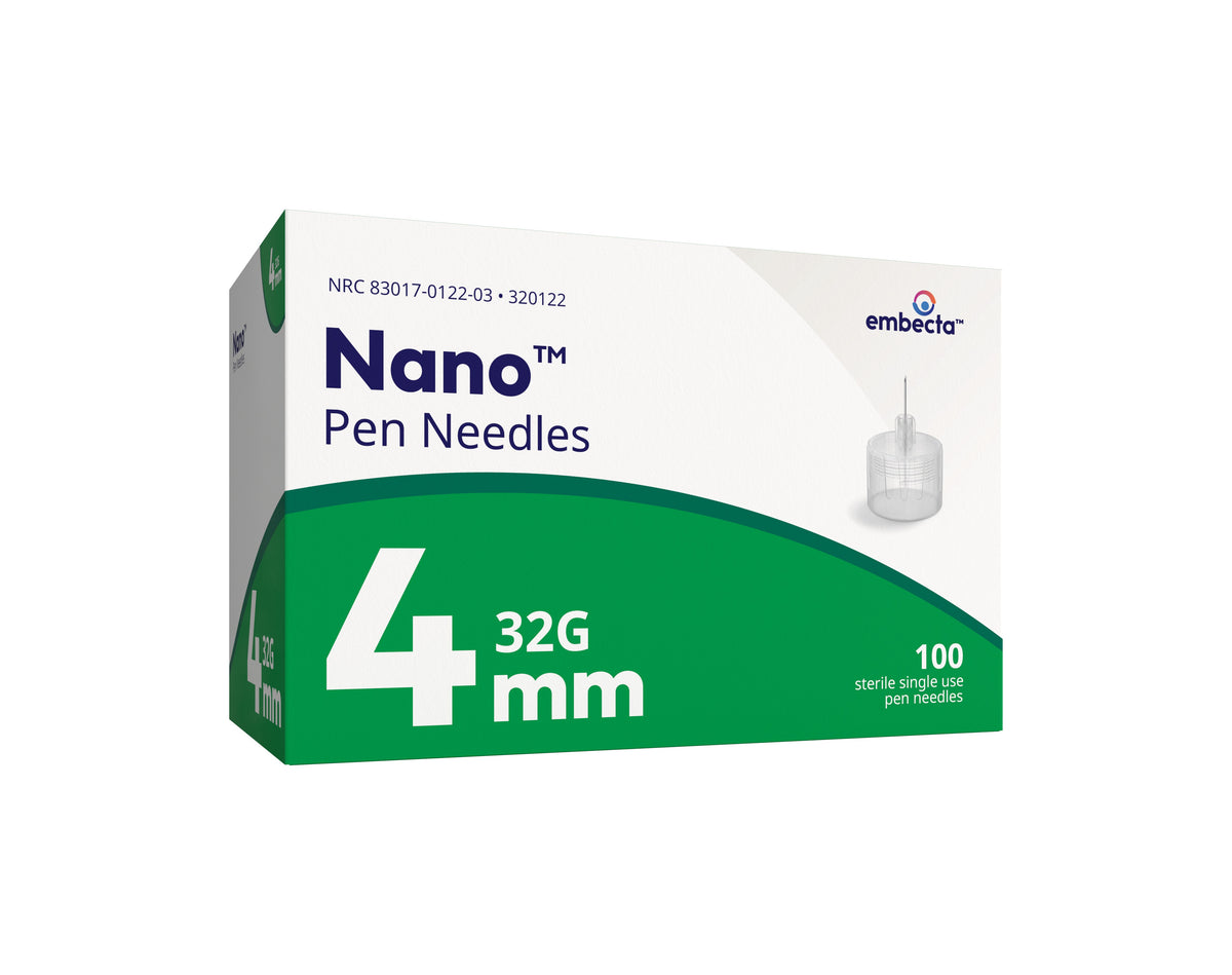 Ultra-Fine Nano Pen Needle 32G x 4 mm (100 count)
