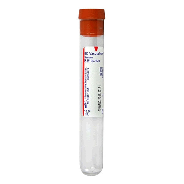 Vacutainer Serum Tube,16 X 100 X 10.0Ml, Plastic