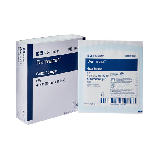 Dermacea™ Sterile Gauze Sponge, 4 x 4 Inch, Eight-Ply