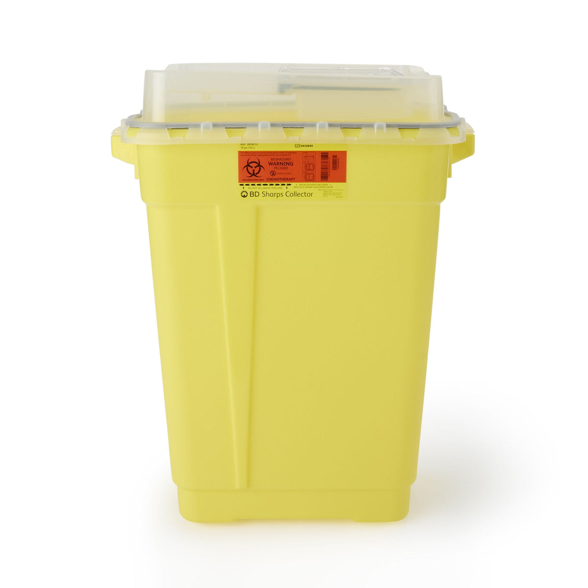 Chemotherapy Waste Container BD™ Yellow Base 26-1/4 H X 20 W X 14-3/4 D Inch Vertical Entry 19 gal.
