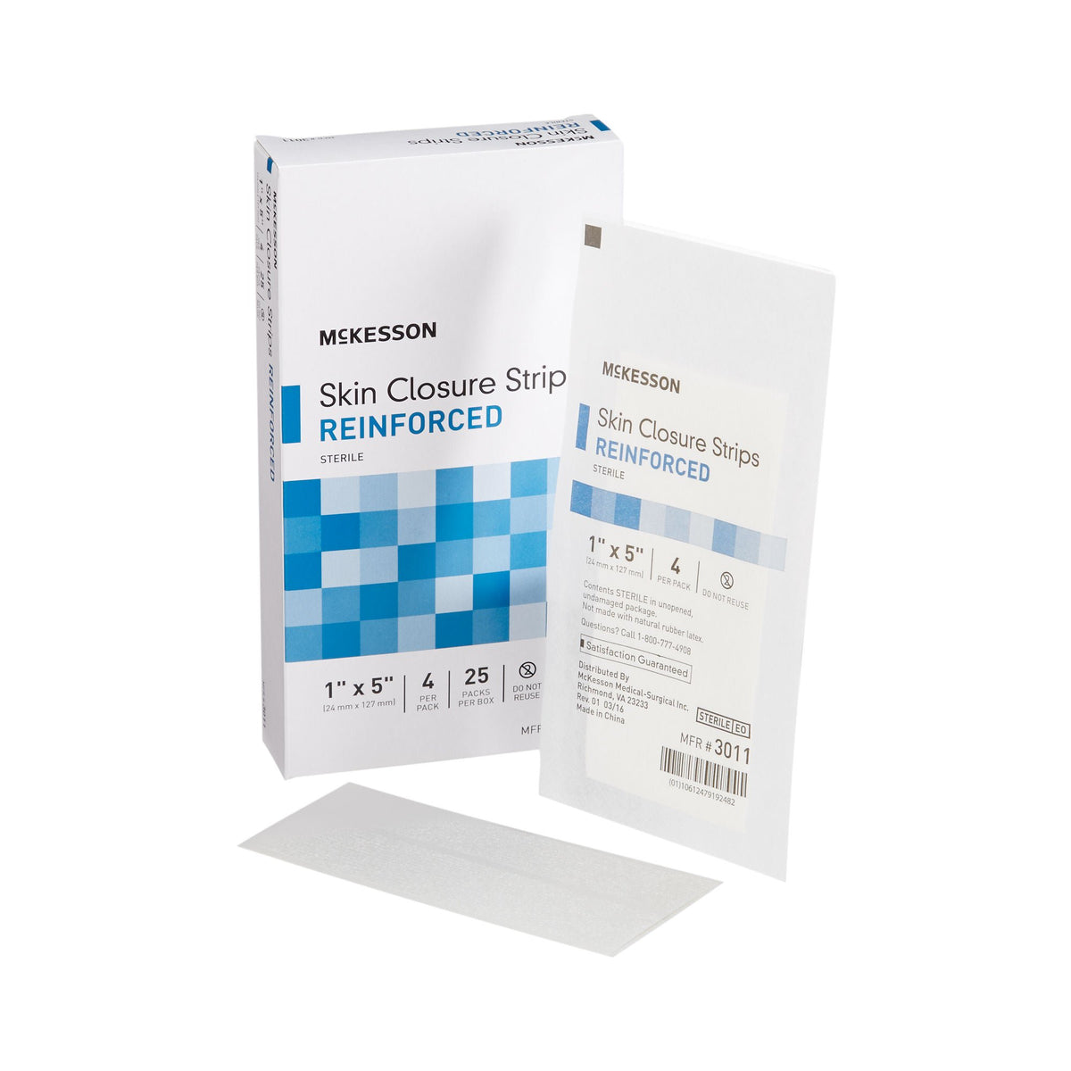 McKesson Skin Closure Reinforced Strip, 1 X 5 Inch, BX/25