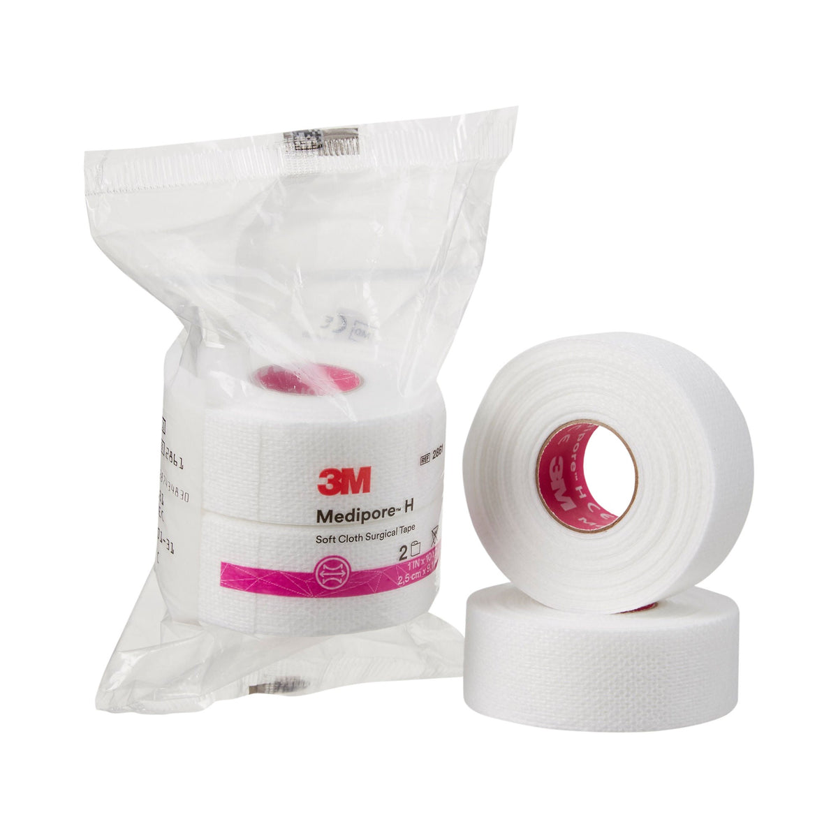 3M™ Medipore™ H Cloth Medical Tape, 1 Inch x 10 Yard, White, PK/2