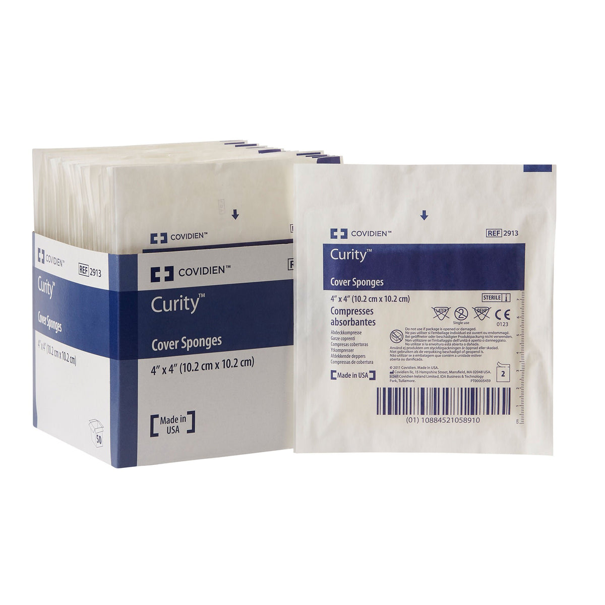 Curity™ Sterile Nonwoven Sponge, 4 x 4 Inch, 4-Ply, TR/25