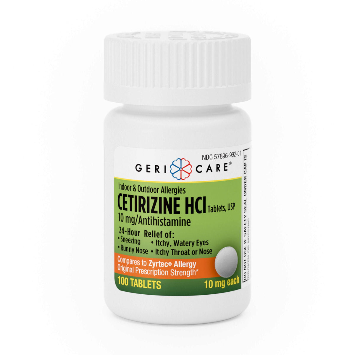CETIRIZINE HCL, TAB 10MG (72BT/CS), BT/1