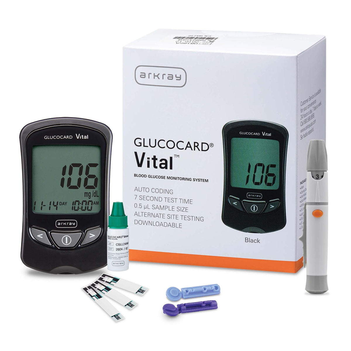 Glucocard® Vital™ Blood Glucose Meter Kit, CS/4