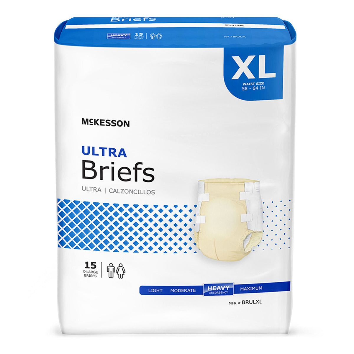 McKesson Ultra Heavy Absorbency Incontinence Brief, Extra Large, CS/4