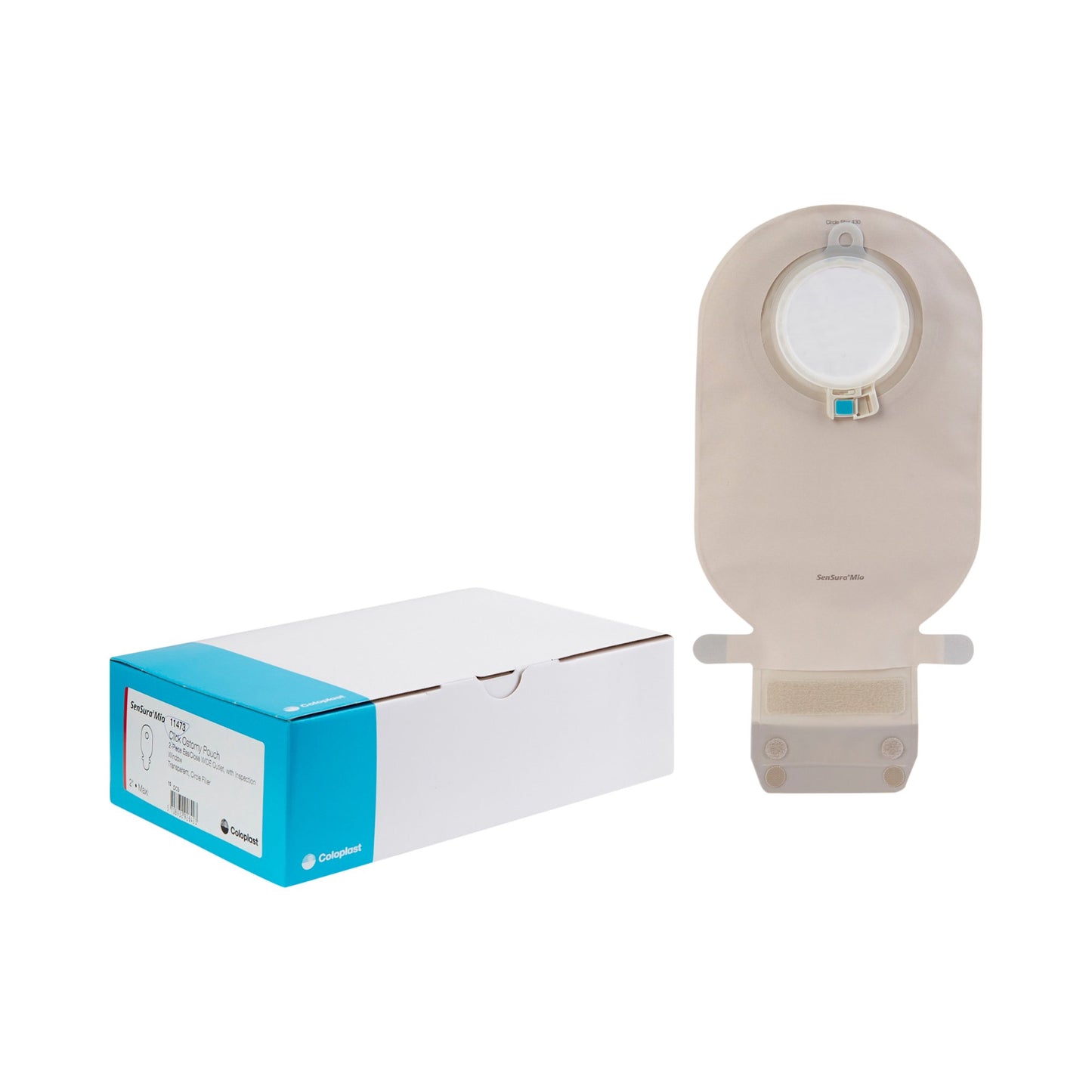 POUCH, OST DRN MIO 2PC CLICK WD OUTLT MAX TRANS 50MM (10/BX)