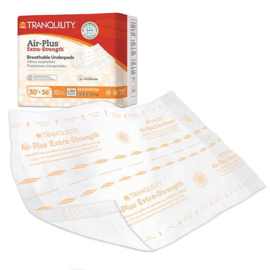 Tranquility® AIR-Plus Extra-Strength Positioning Underpad, 30 x 36 Inch, BG/10