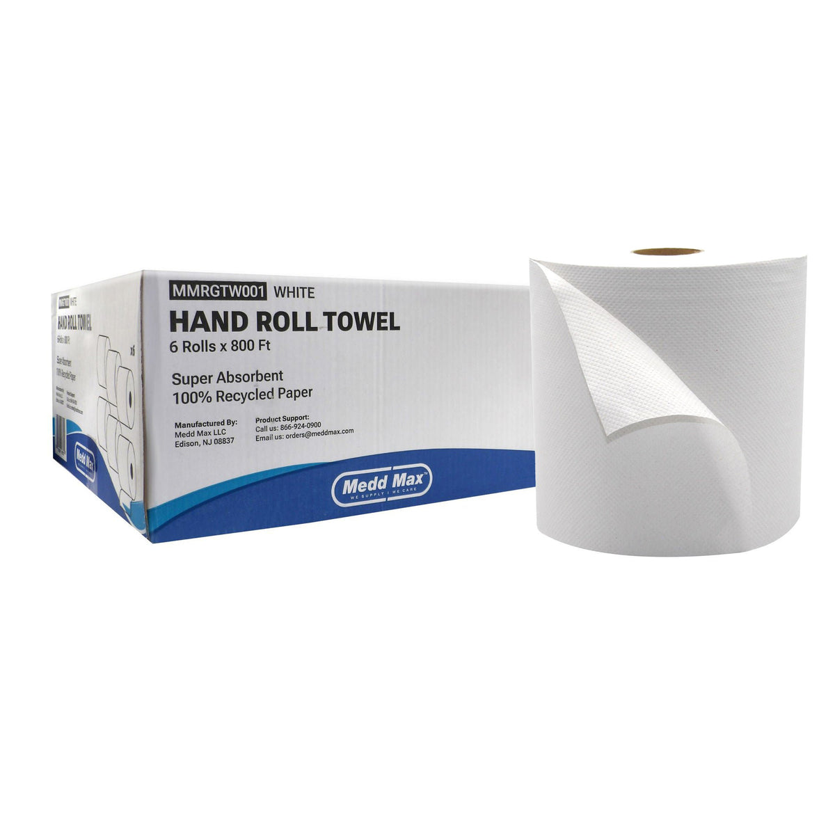 Paper Towel Medd Max Hardwound Roll 7-3/4 Inch X 800 Foot