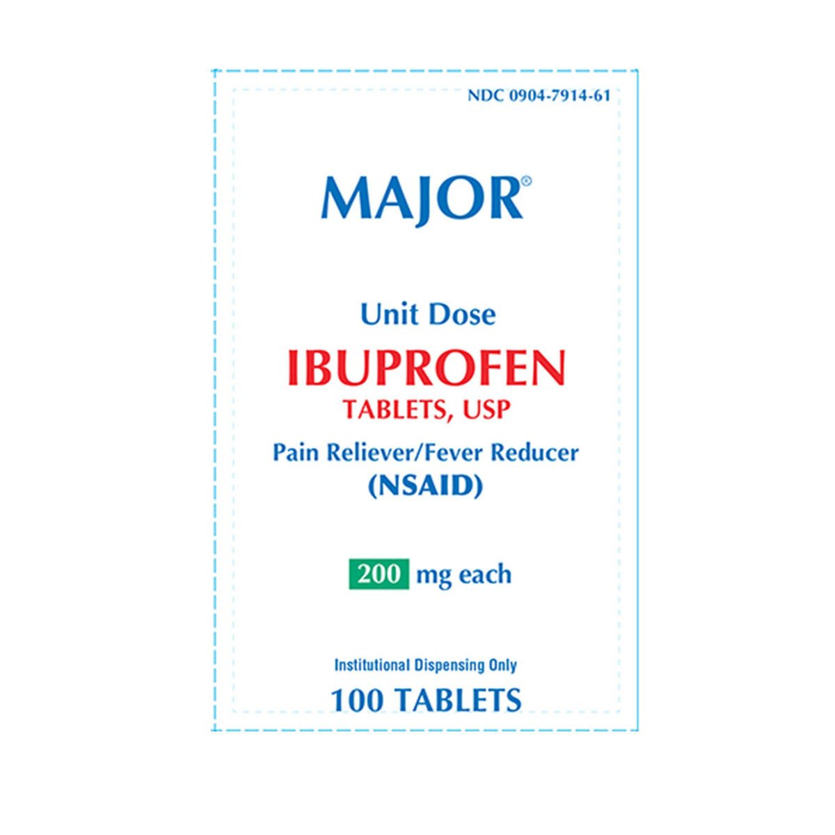 Major® Ibuprofen Pain Relief, BX/100