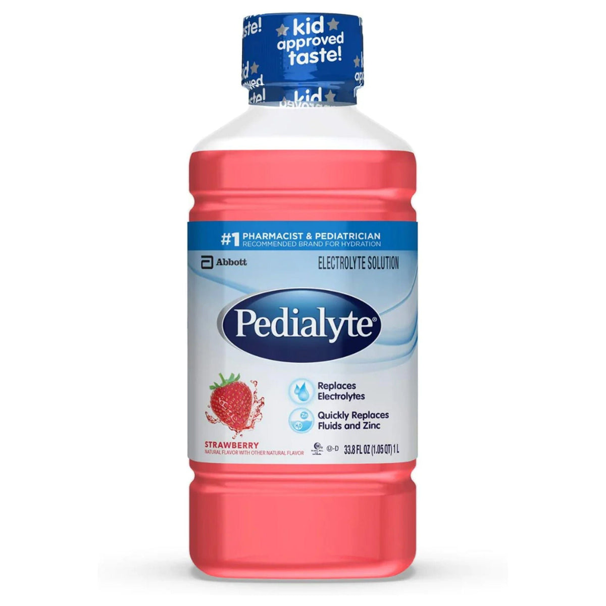 Pedialyte® Strawberry Electrolyte Solution, 1 Liter, EA/1