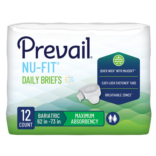 ProCare Unisex Adult Incontinence Brief, Heavy Absorbency, White, 2-XL, CS/48