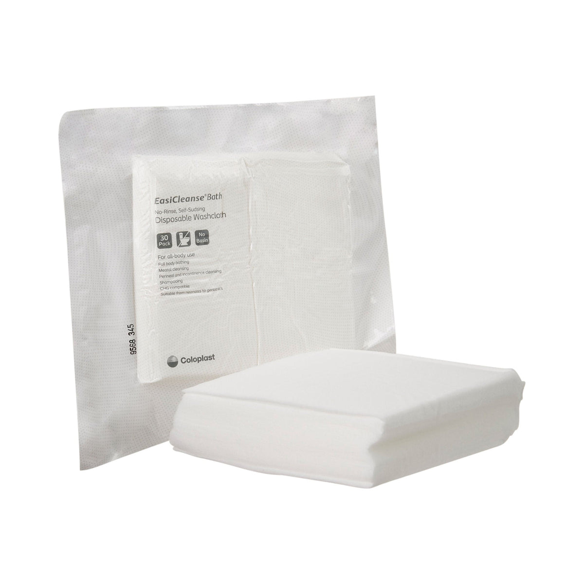EasiCleanse® Bath No-Rinse, Self-Sudsing Wipes, Scented, PK/30