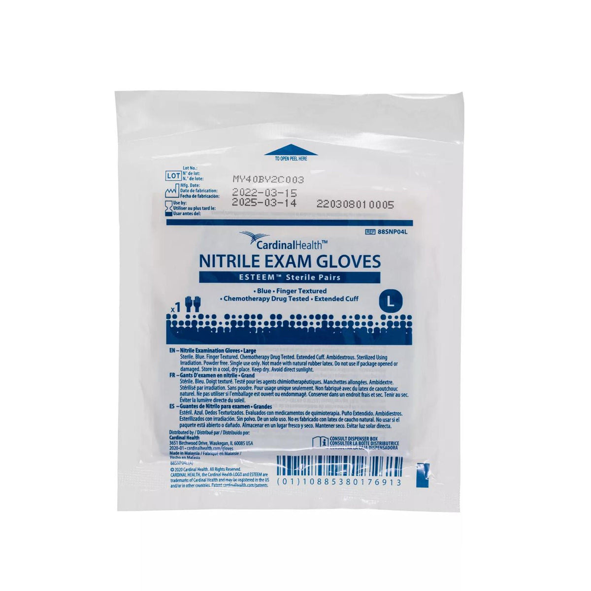 Esteem™ Nitrile Exam Glove, Blue, Large