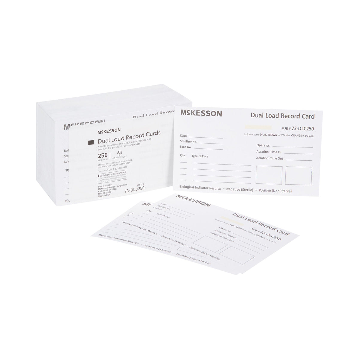 McKesson Sterilization Record Card