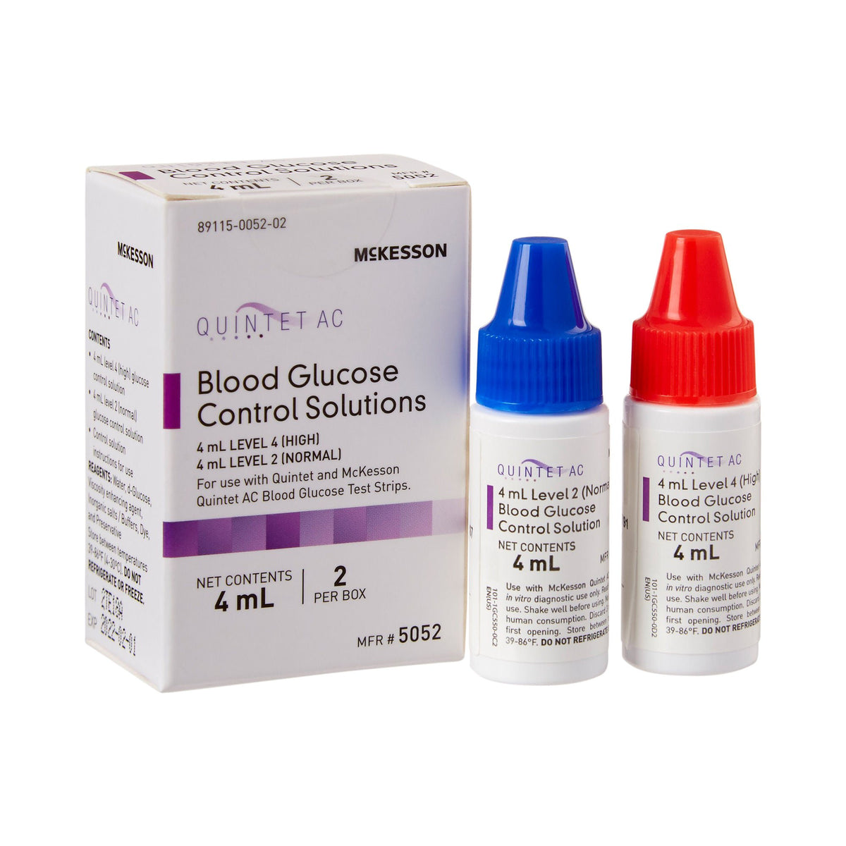 McKesson Quintet AC® Glucose Control Solution, 4 mL, BX/1