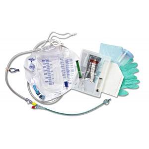 100% Silicone Closed System Foley Catheter Tray 16 Fr 10 cc