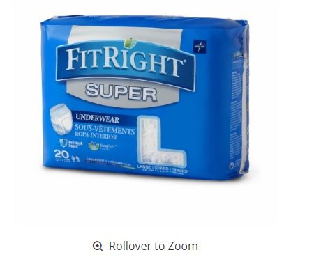 FitRight Super Protective Underwear, Large 40"-56"