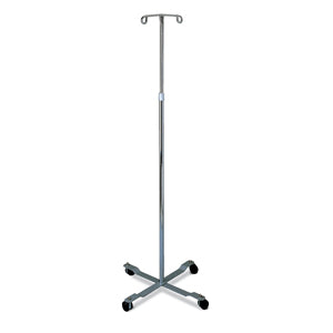 Standard IV Pole with 2 Hooks and 4 Caster Large 18"