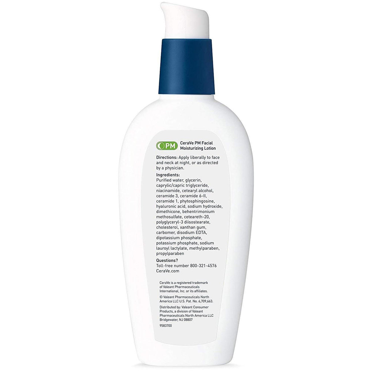 CeraVe® Facial Moisturizing Lotion PM, Ultra Lightweight, 3-ounce Pump Bottle