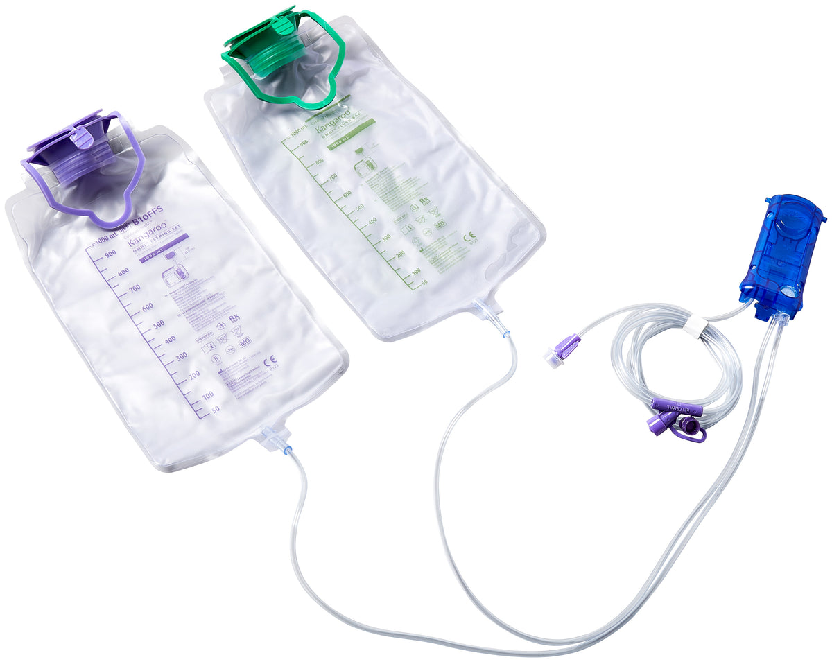 Kangaroo OMNI Feeding Set With Flush Bag, 1000 mL, Non-Sterile