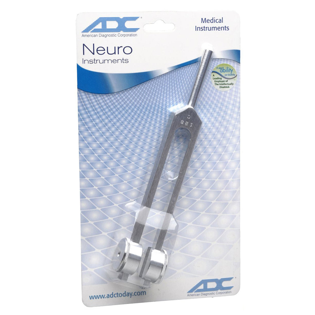 ADC® Tuning Fork with Fixed Weight, 128 Cycles per Second, 203 mm Length, EA/1