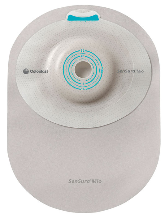 SenSura Mio 1-Piece Closed Pouch, Soft Convex, Maxi, Opaque with Inspection Window, Pre-Cut, 1-3/8"