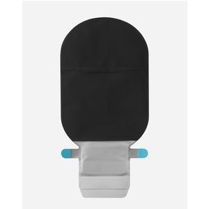 SenSura Mio 1-Piece Flat, EasiClose WIDE Outlet Pouch, Maxi, Black with Window, with Filter, Cut-to-Fit, 3/8 - 2 1/8" (10-55mm)