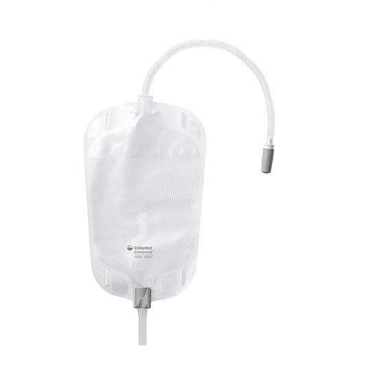 Conveen Security + Leg Bag with Clamp, Tubing, Non-Latex Straps, 34 fl oz, 1000 mL