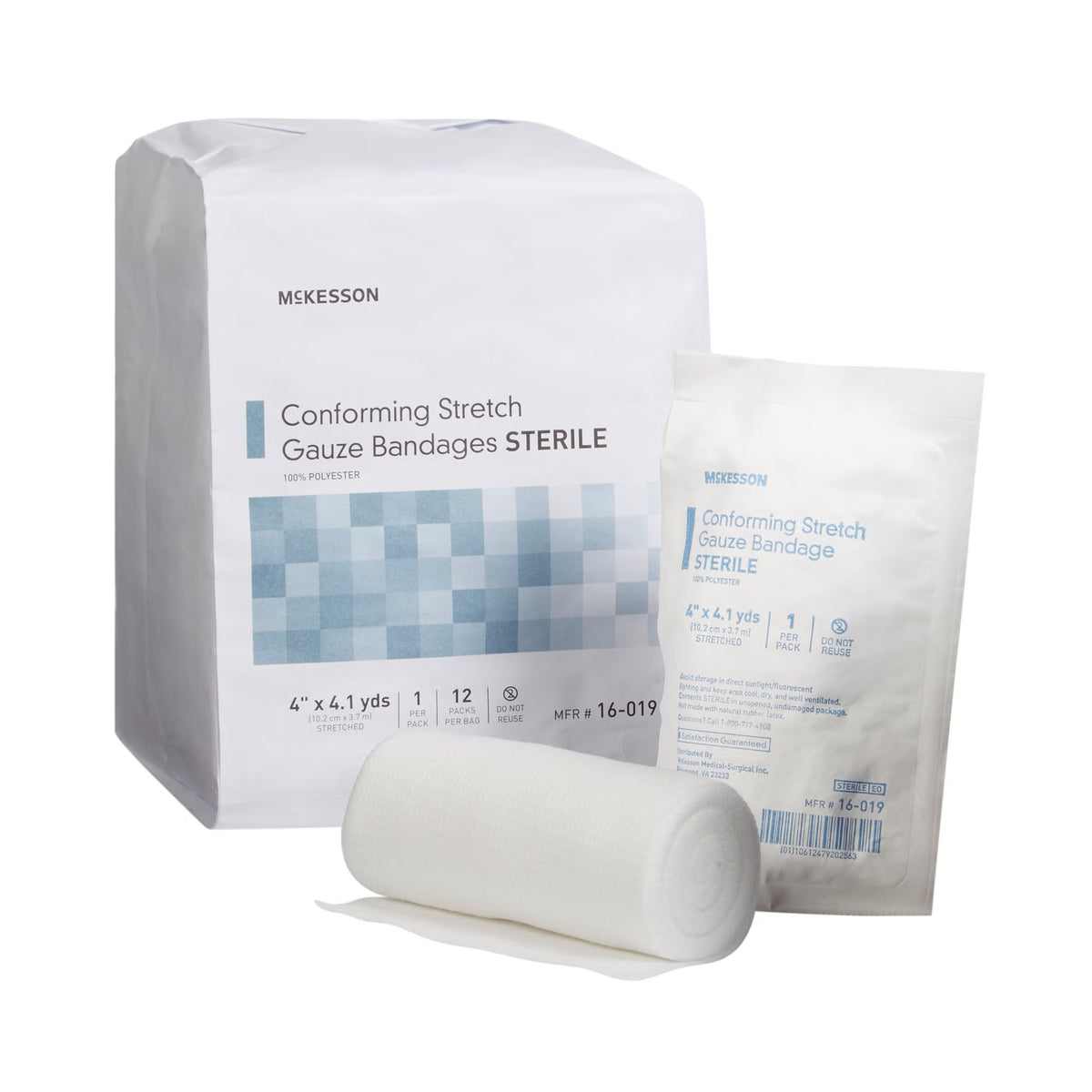 McKesson Sterile Conforming Bandage, 4 Inch x 4-1/10 Yard, BG/12