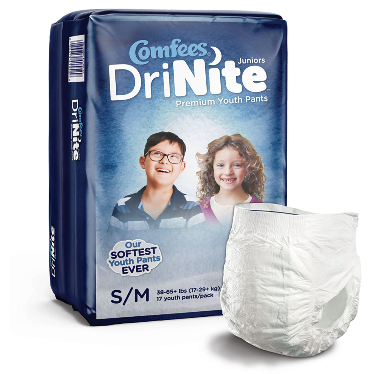 Comfees® DriNite® Juniors Absorbent Underwear, Small / Medium, BG/17