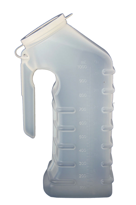 URINAL, MALE W/LID TRANSPARENT(48/CS)