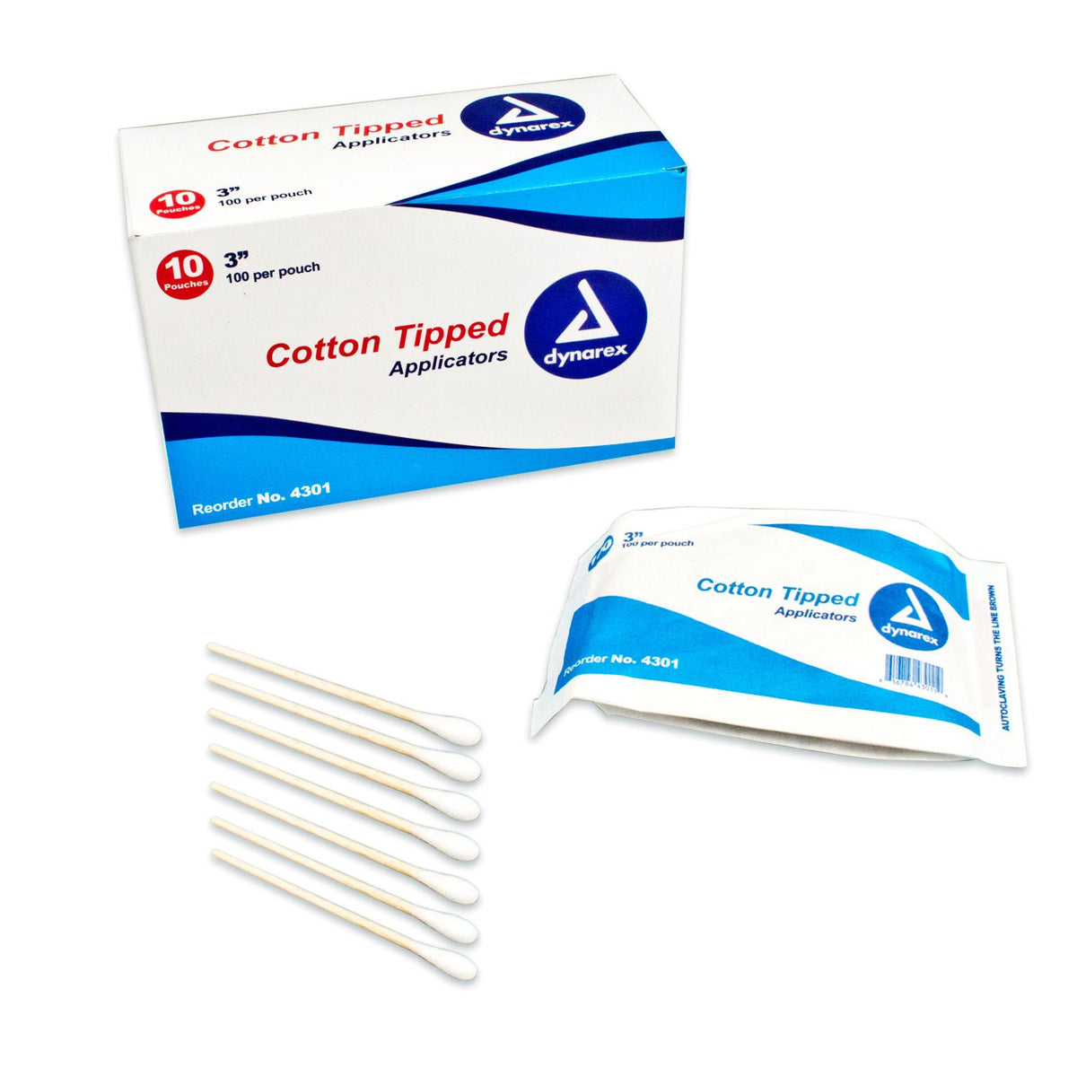 dynarex® Swabstick, 3 Inch, BX/1000