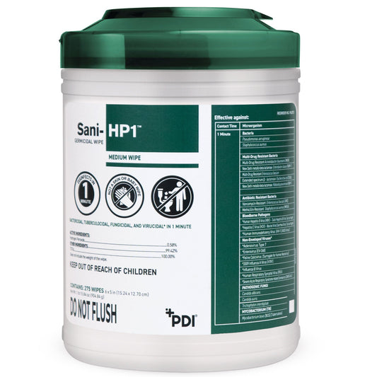 WIPE, GERMICIDAL DISINF H2O2 DISP MED 6X5" (275/CN 12CN/CS), CN/275