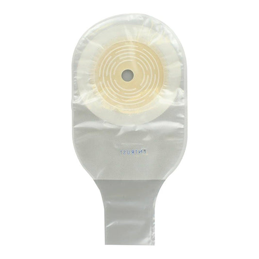 Entrust 1 Piece Drainable Pouch, With Velcro Closure, Transparent, Extended Wear With Dual Hydrocolloid Barrier, 12
