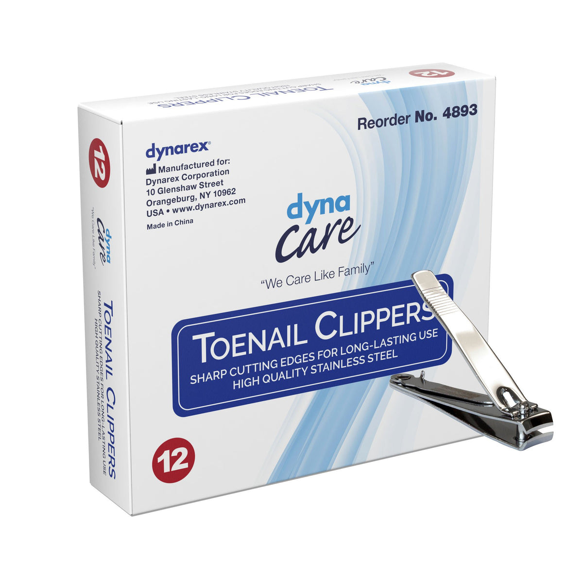 dynarex® Toenail Clippers, BX/12