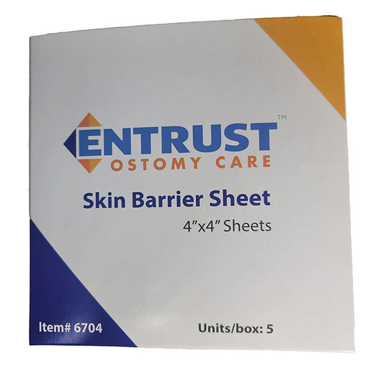 Entrust 4" x 4" Skin Barrier Sheet, Non-Sterile