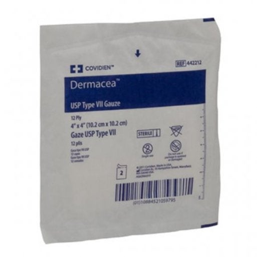 Dermacea™ Sterile USP Type VII Gauze Sponge, 4 x 4 Inch, 12-Ply, TR/25