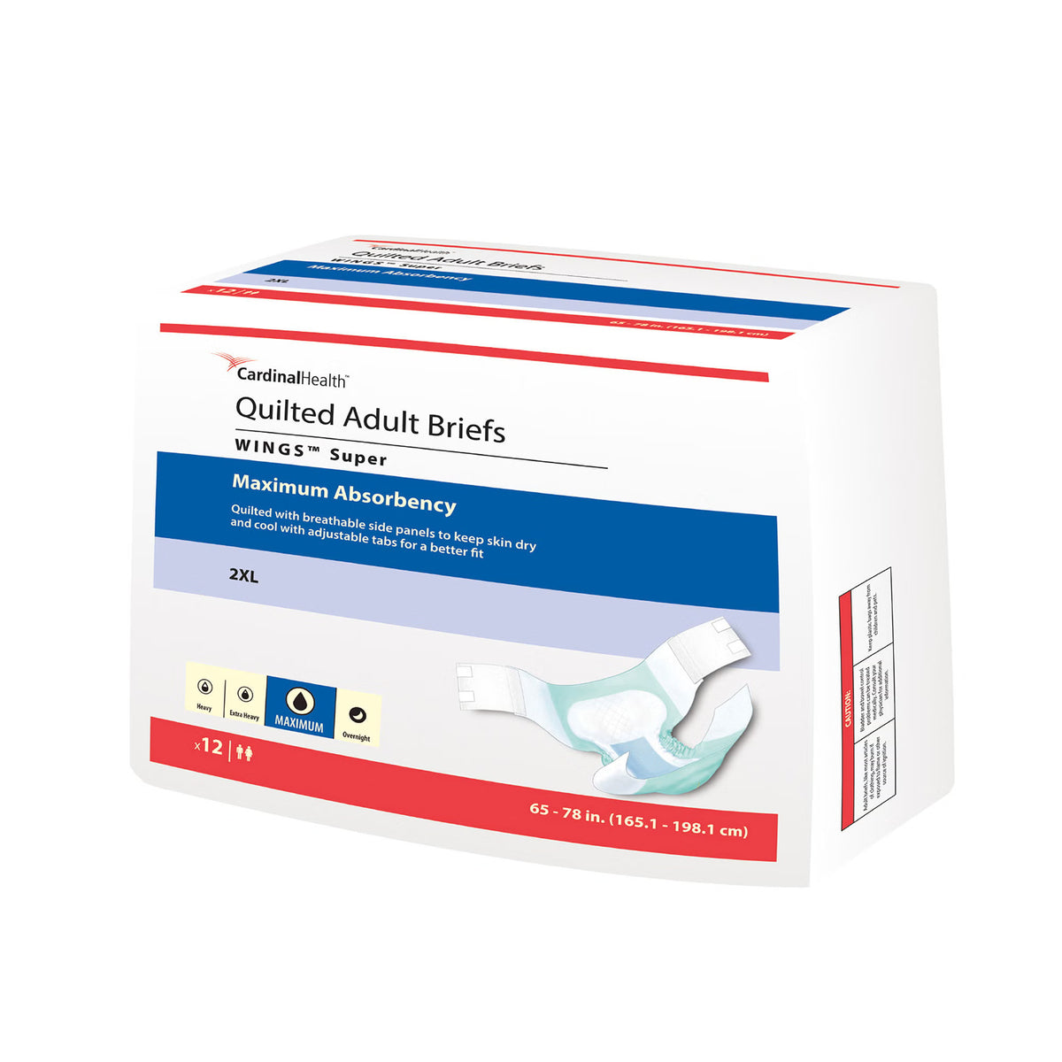 Wings™ Super Maximum Absorbency Incontinence Brief, 2X-Large, CS/4
