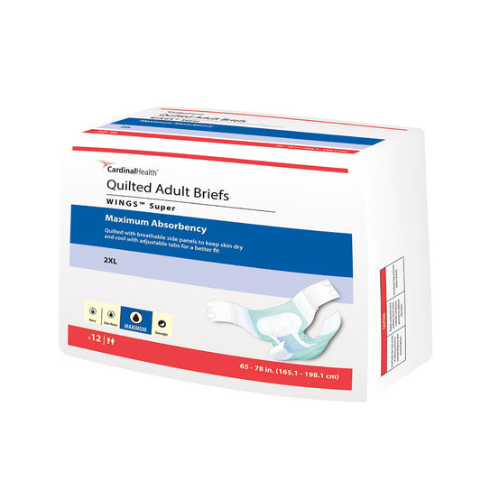 Wings™ Super Maximum Absorbency Incontinence Brief, 2X-Large, CS/4