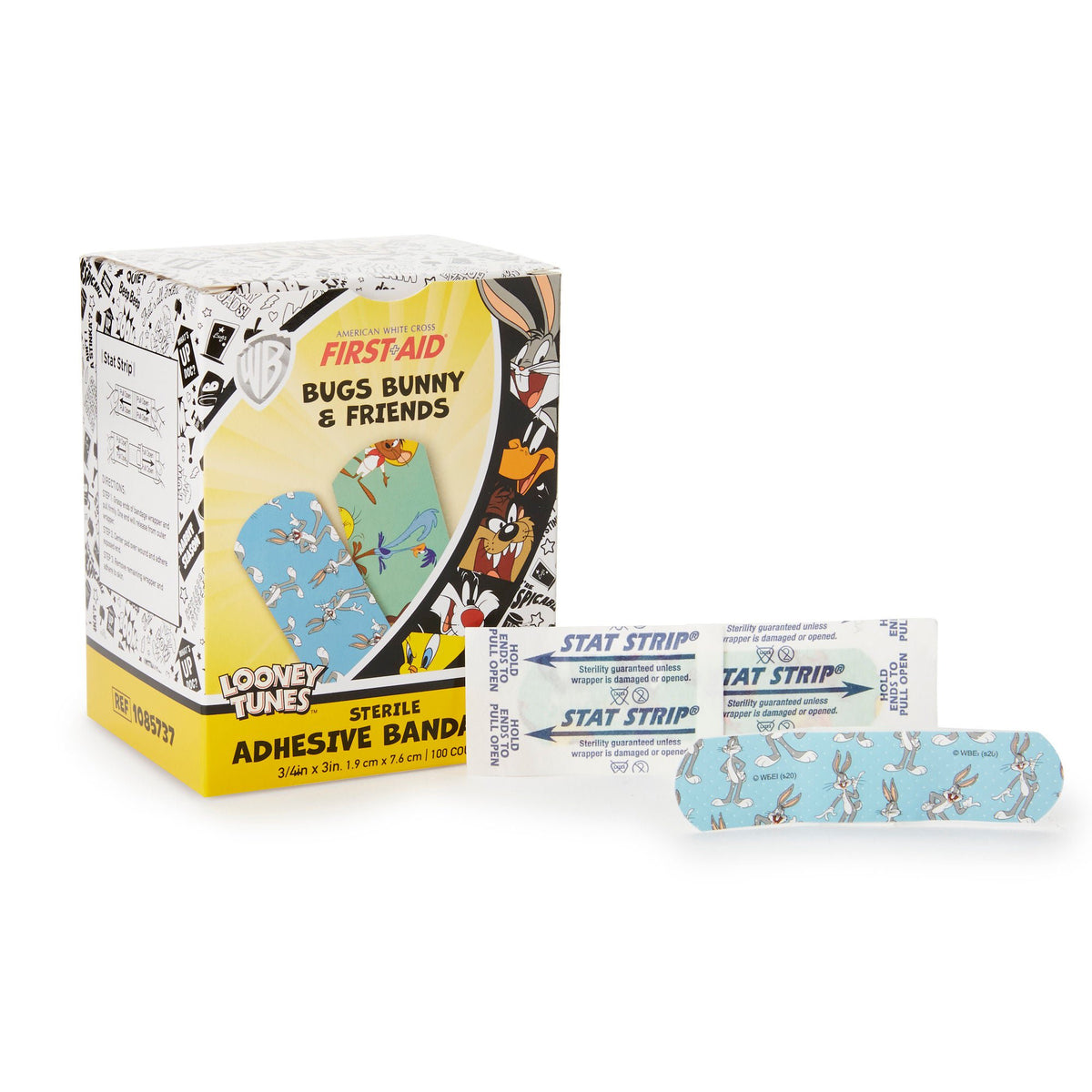 Looney Tunes™ Stat Strip® Bugs Bunny /Daffy Duck Adhesive Strip, ¾ x 3 Inch, BX/1