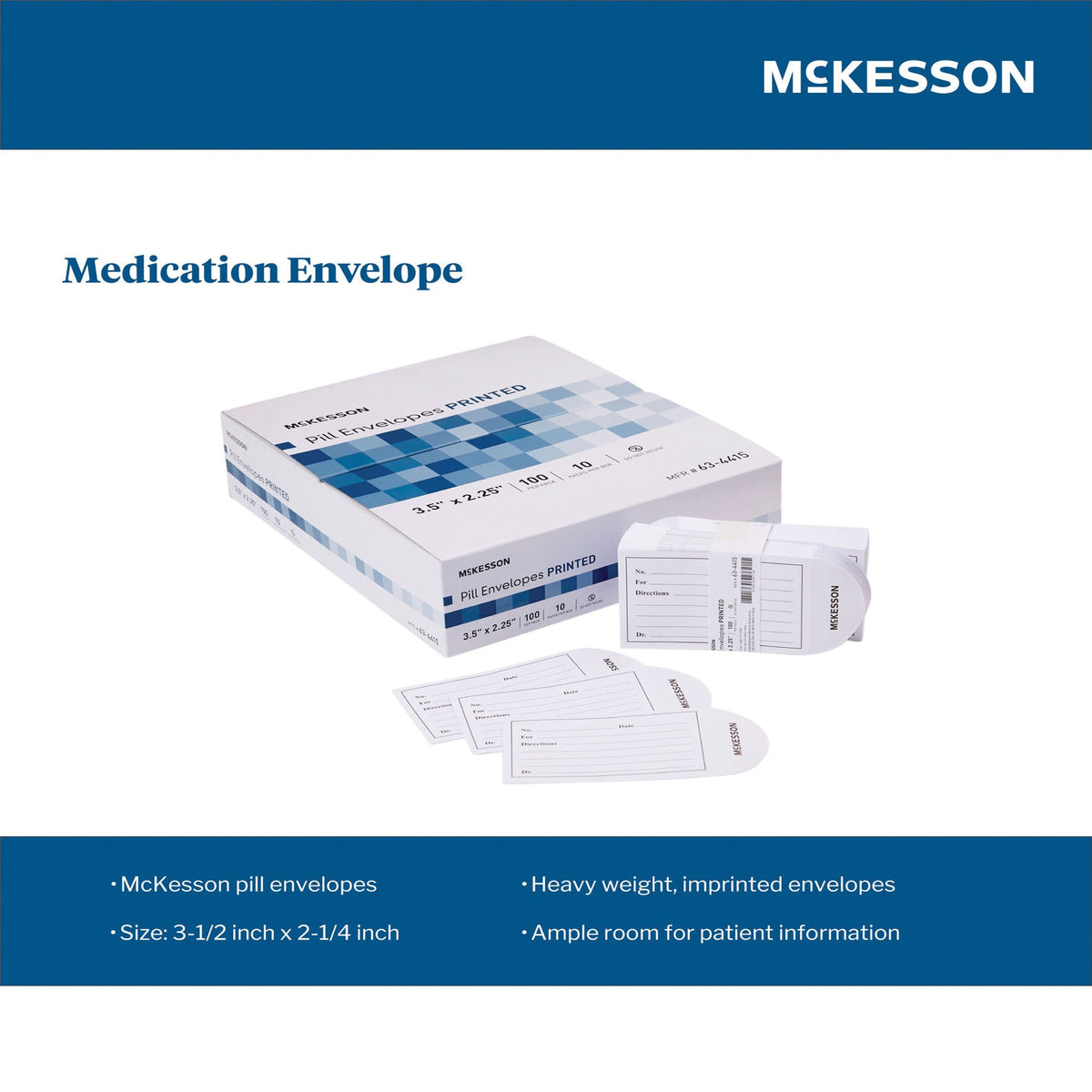 McKesson Pill Envelope, 3.5 x 2.25 Inch