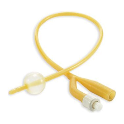 Dover Coude Tip Hydrogel Coated Latex Foley Catheter, 2-Way, 16 Fr, 30 cc